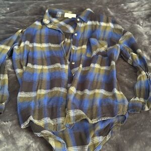 Blue & Olive flannel
